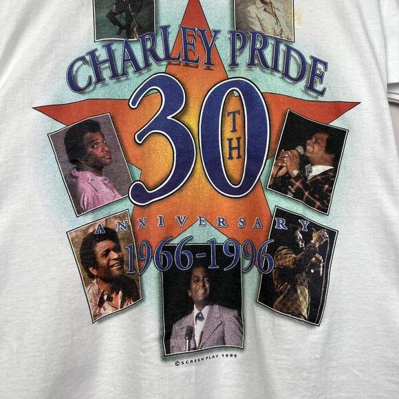 Charley Pride 30th Anniversary T-Shirt - Vintage Concert Tee - Picture 4 of 7